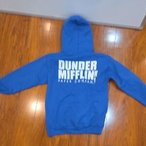 Gildan Blue Hoodie with White Print